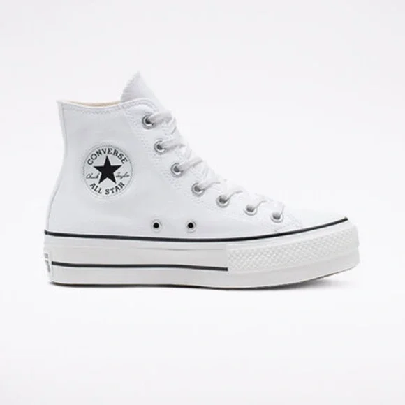 SOLD NEW Converse Platform Canvas Chuck Taylor All Star White + Black - Picture 3 of 6